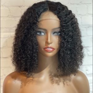 16 inch kinky curly wig| 4x4 lace closure human hair kinky curly wig